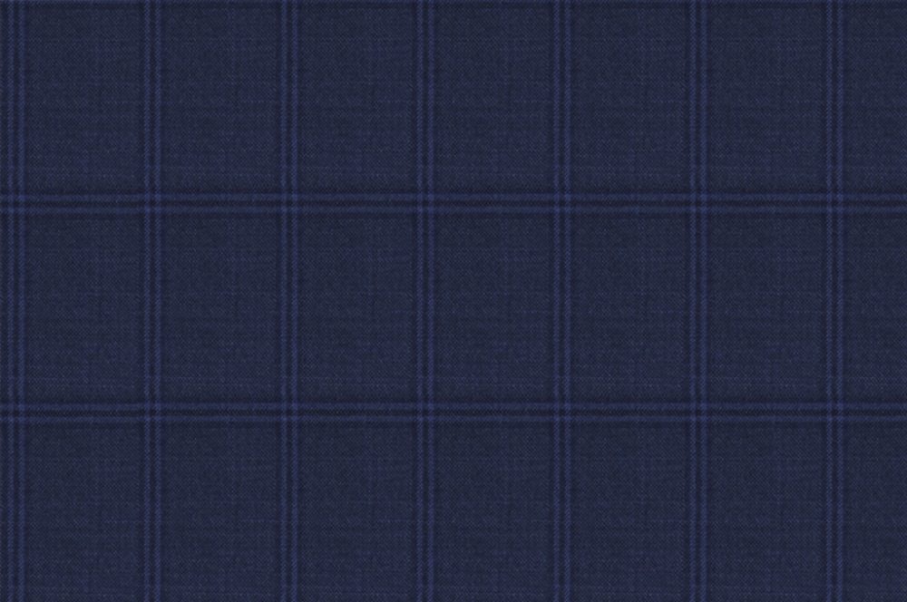 NAVY BLUE WITH TWIN NAVY BLUE PLAID WINDOWPANE